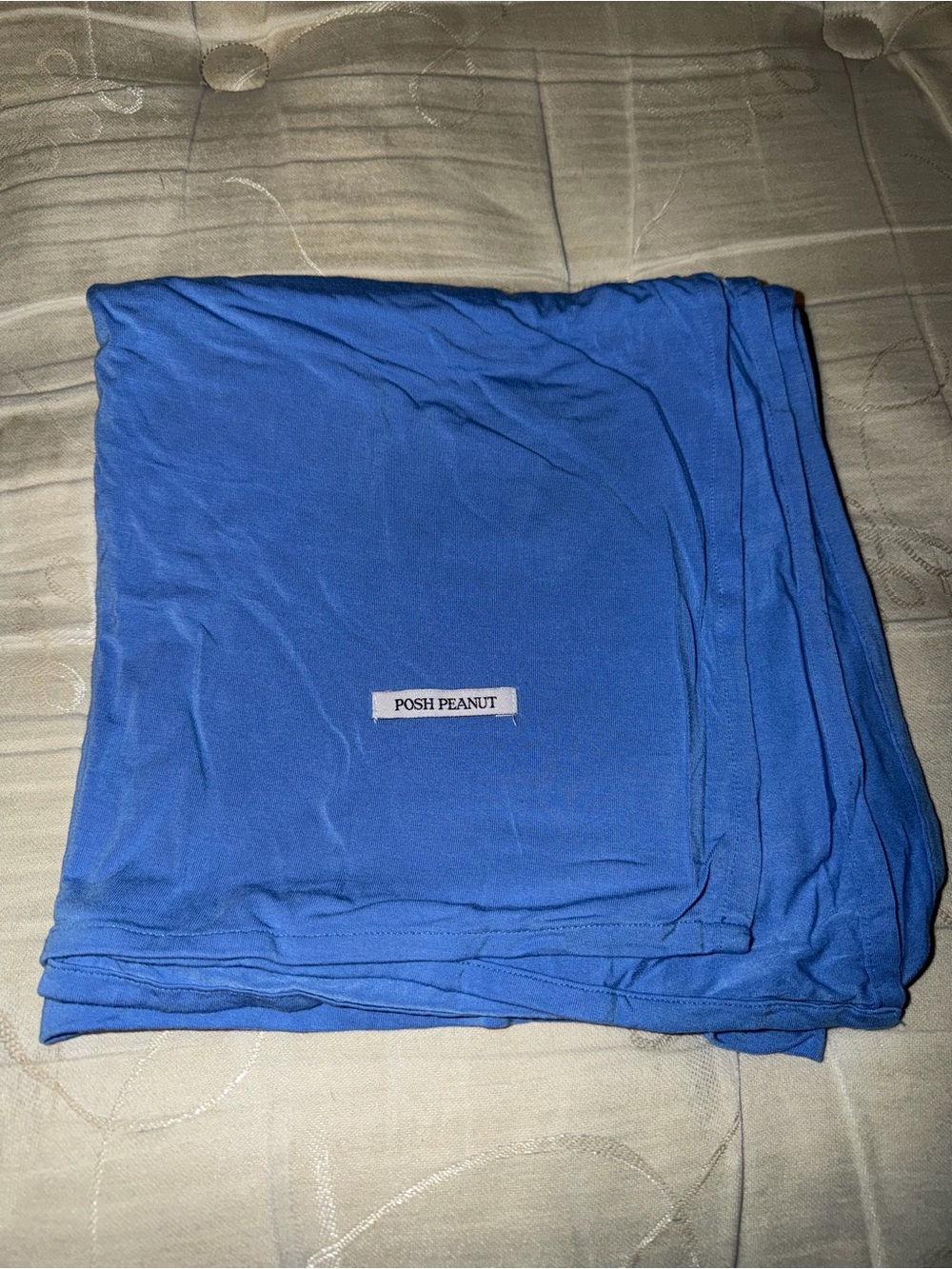 Posh Peanut Blue Swaddle Blanket